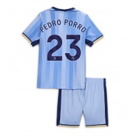 Tottenham Hotspur Pedro Porro #23 Fußballbekleidung Auswärtstrikot Kinder 2024-25 Kurzarm (+ kurze hosen)